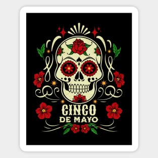 Vintage Grunge Skull | Cinco de mayo Magnet